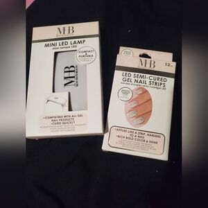 MB Mini LED Lamp and Gel Nail Strips Set NWT